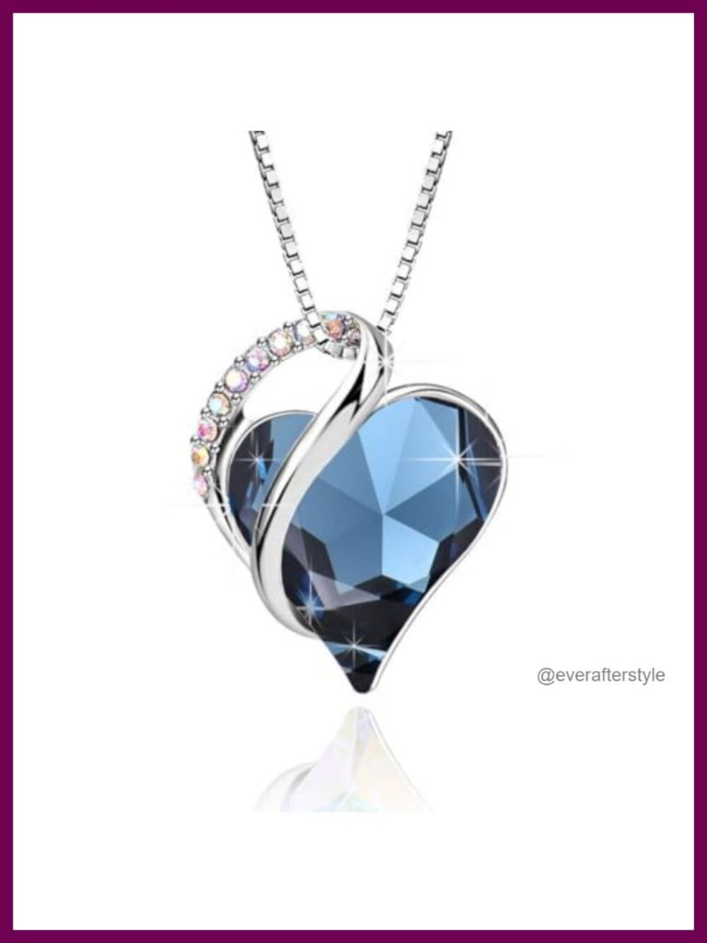 Austrian Crystal Heart Pendant Necklace 14K Gold Plated Women Dainty Jewelry
